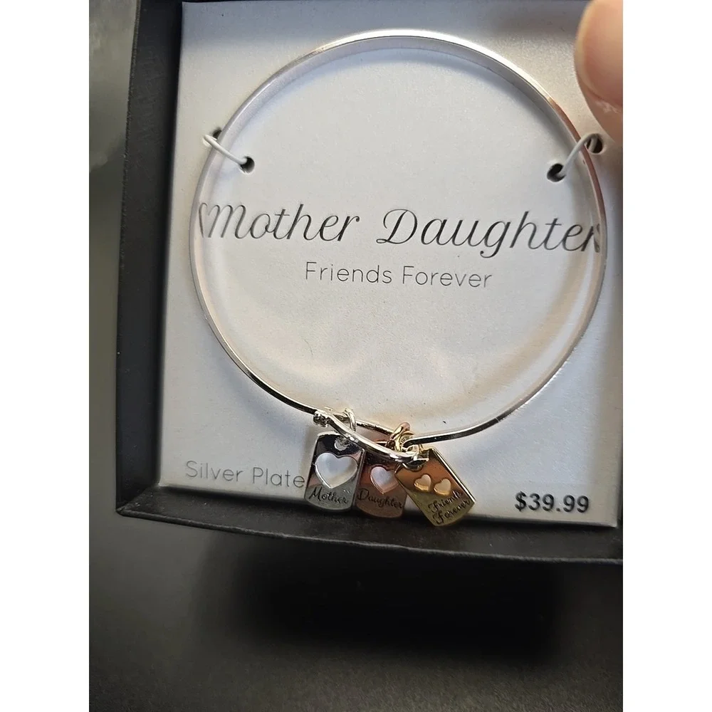 Mother‎ Daughter Friends Forever Charm Bracelet Silver Plated
